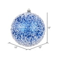 thumbnail image 2 of Vickerman 12" Contemporary Plastic Hail Ball Ornament in Glitter Blue, 2 of 2