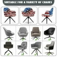 thumbnail image 6 of Xoenoiee Eagle American Flag Print Waterproof Curved Chair Covers with Arms, Curved Back Chair Slipcover Stretch Dining Chair Cover Kitchen Chair Cover, Swivel Arc Shaped Armchair Cover Protector, 6 of 7