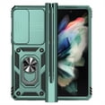 thumbnail image 6 of JTCASES for Samsung Galaxy Z Fold4 Case, Heavy Duty Protection Magnetic Car Mount Rotating Stand [Slide Camera Window] Rugged Shockproof Anti-fall Shell for Z Fold4, Darkgreen, 6 of 9