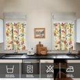 thumbnail image 4 of Fall Kitchen Curtains 36 Inch Short - 3 Panel Set, Autumn Harvest Print, Rod Pocket Window Treatment for Thanksgiving, Farmhouse, Cafe, Living Room - Machine Washable, 4 of 6