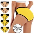 thumbnail image 2 of IROINNID Hiphuggers Underwear For Women At Hip 5PC Patchwork Briefs Quick-dry Comfy Contrast Color Soft Panties, 2 of 8