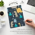 thumbnail image 5 of Coolnut Cartoon Dinosaurs Acrylic Clipboard with Low Profile Gold Metal Clip Standard A4 Letter Size Decorative Clipboards for Office,Jobsite,Medical,School, 5 of 7