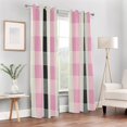 thumbnail image 7 of Soft Checkered Blackout Curtains 84"x42" Thermal Insulated Curtain 1 Panel, 7 of 7