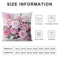 thumbnail image 5 of JRXY Throw Pillow Covers, Floral Decorative Cushion Flower Pillow Cases, Pink Rose Pillow Cases for for Summer Spring Wedding White, 5 of 5