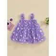 thumbnail image 2 of Suealasg Kids Girl Summer Slip Dress 6M 1T 2T 3T 4T 5T Sleeveless Flowers Causal Tulle A-line Dress Vacation Princess Dress for Little Girl, 2 of 8