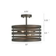 thumbnail image 4 of RADIANCE Goods Farmhouse 2 Light Rubbed Bronze Semi-Flush Ceiling Fixture 13" Wide, 4 of 4