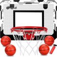 thumbnail image 1 of Indoor Over Door Mini Basketball Hoop Set for Kids Adults, Upgrade Wall Mount Basketball Hoop for Wall with Large Dunk Rim, Room Basketball, 1 of 7