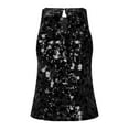 thumbnail image 4 of Jjayotai Halter Sequin Tank Tops for Women, Sleeveless Sparkly Glitter Club Outfits, Ruched Flowy Shiny Party Concert Shirt, Womens Shirts Black^ M, 4 of 7