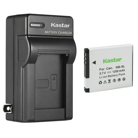 Kastar 1-Pack Battery and AC Wall Charger Replacement for Canon NB-8L NB8L NB-8LH NB8LH Battery Canon CB-2LA CB-2LAE Charger Canon PowerShot A2200 PowerShot A3000 IS PowerShot A3100 IS Cameras