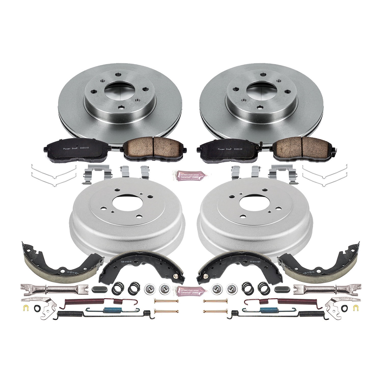 Power Stop Front and Rear Stock Replacement Drum and Shoe Kit KOE15135DK