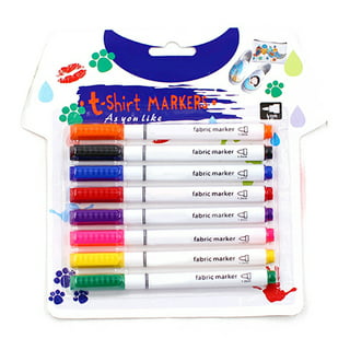 24 Colors Paint Marker Pens 24 Textile and Fabric Markers Washable  Permanent Textile Paint Pen Non-Toxic Plastic Pen Art Paining for Clothes T  Shirt