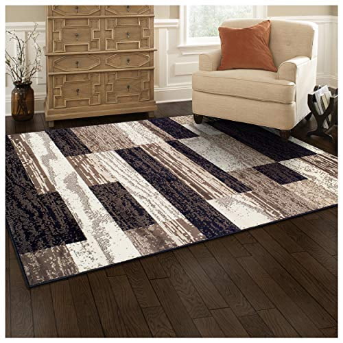 Superior Tapis de Zone Designer Rockwood, 6 x 9, Chocolat