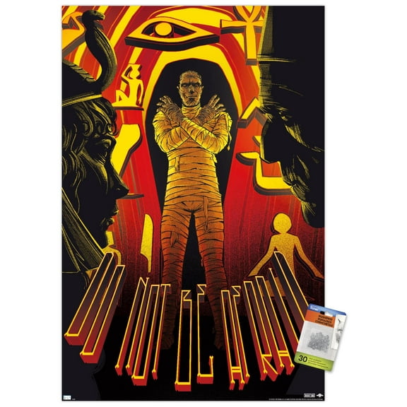 The Mummy - Do Not Be Afraid by Cesar Moreno Wall Poster with Pushpins, 22.375" x 34"