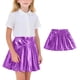 thumbnail image 2 of Faldas plisadas para niñas Color sólido Partido de baile brillante Falda de moda casual para niños Faldas de baile para niñas, 2 of 9