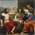 thumbnail image 2 of Andrea Appiani 15x15 Black Ornate Wood Framed Double Matted Museum Art Print Titled - Jupiter and Merkur with Philemon and Baucis (C.1800), 2 of 5