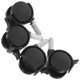 thumbnail image 5 of Ruedas giratorias de Pu con frenos de bloqueo, ruedas de repuesto para muebles y carros pequeños, resistentes y silenciosas, 4 Uds., 5 of 7