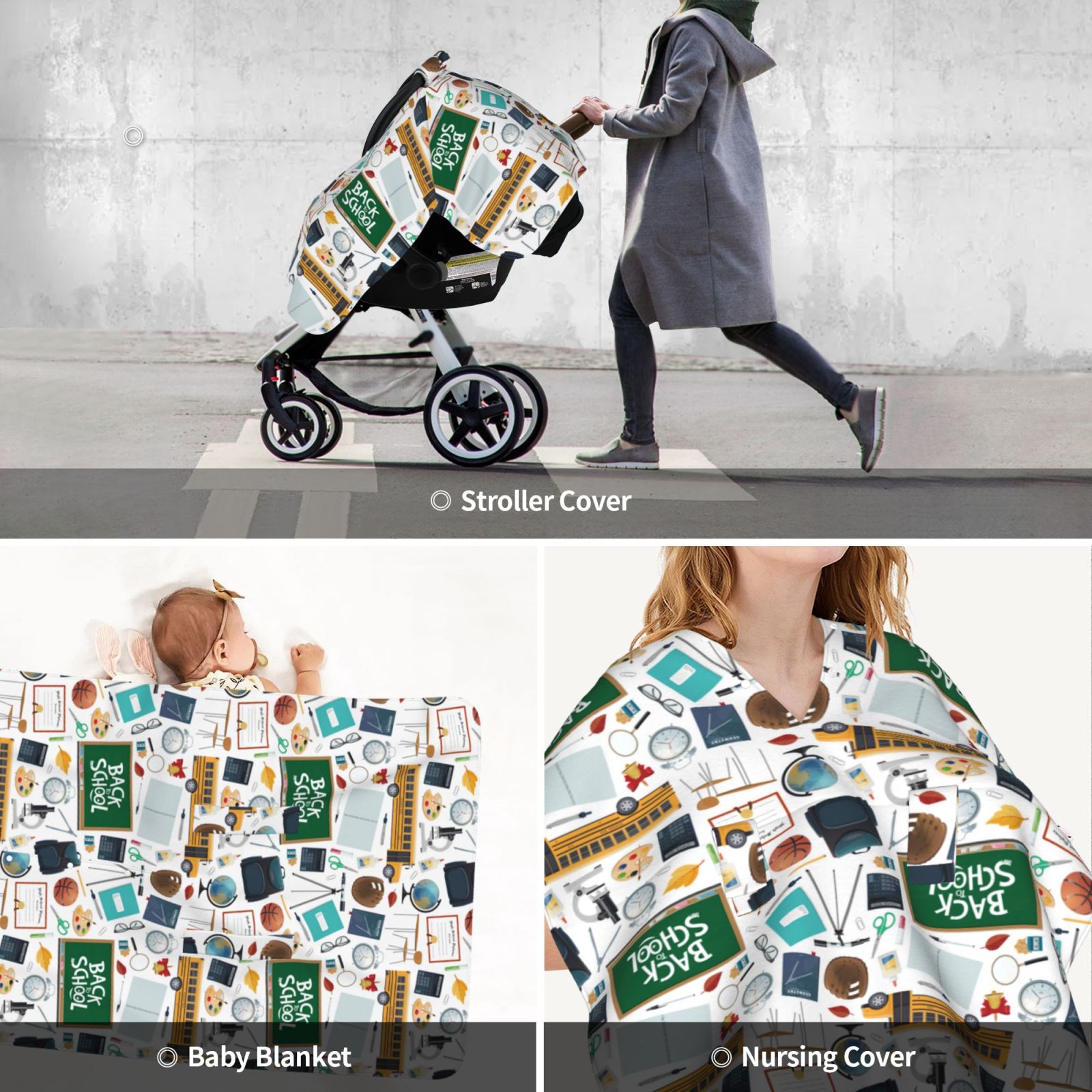 Car Seat Cover Baby - back to school A Breathable Infant Car Seat Cover for Baby Carseat, Lightweight Comfort Baby Essentials Must Haves Newborn Stuff for Girl Boy