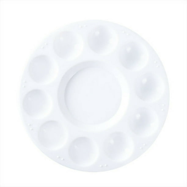 10 Well Round Plastic Palette For Kids Paint Mixing Tray Painting