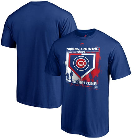 Chicago Cubs Majestic 2019 Spring Training Base On Ball T-Shirt - Royal