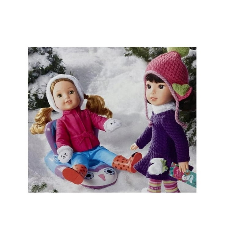 American Girl WellieWishers Make Tracks Sled Snow Shoes