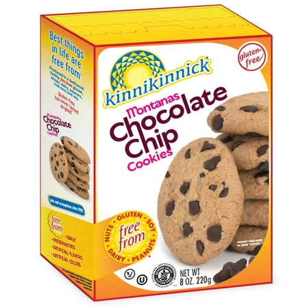 Pack of 6, Kinnikinnick Montana’s Chocolate Chip Cookies, 8 oz