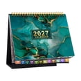 thumbnail image 2 of Floral 2027 Desk Calendar with Gold Wire Binding and Monthly Tabs, Elegant Schedule Planner for Home Office Decor, Christmas Gift for Teachers,, 2 of 4