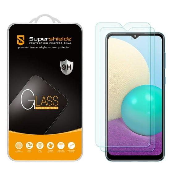 [2-Pack] Supershieldz for Samsung Galaxy A02 Tempered Glass Screen Protector, Anti-Scratch, Anti-Fingerprint, Bubble Free