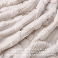thumbnail image 3 of Cozy Bliss Luxury Faux Fur Blanket for Couch, Jacquard 3D Cable Knit Throw Blanket Size 60"x80" Beige, Extra Soft Fluffy Warm Blanket for Sofa Bed Living Room, 3 of 5