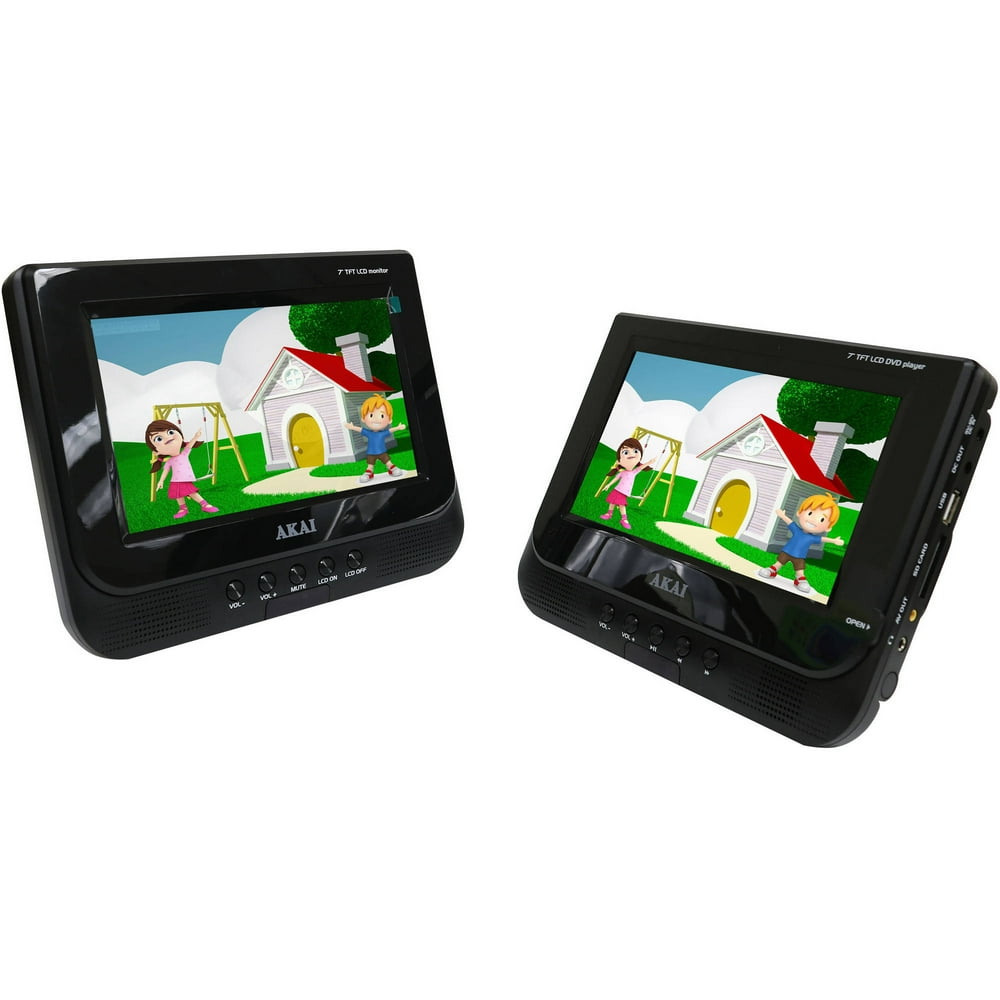 Akai AKPDVD702D 7" Dual Screen Portable DVD Player