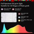thumbnail image 3 of Table Top Grow Light 200W, Desk Grow Lights for Indoor Plants, UV-IR Full Spectrum Plant Growing Lamp Height Adjustable, 3 of 5