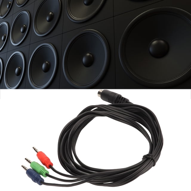 Cable de Sonido Din, mini din 9 pin A de 3.5 mm enchufe y reproducir el establecimiento para altavoz