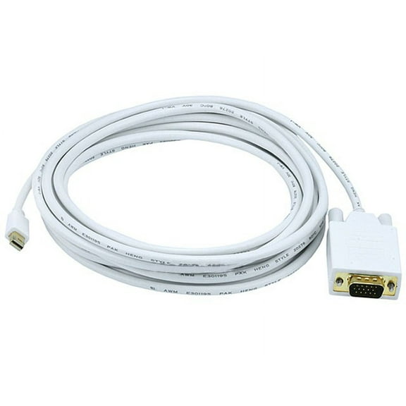 15ft 32AWG Mini DisplayPort to VGA Cable - White (6005)