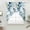 Blue, variant on Green Leaves Swag Curtains for Kitchen/Bedroom/Living Room, Summer Botanical Farmhouse Watercolor Leaf Scalloped Curtains 63 Inch Long, Window Swag Topper Curtains Valances 2 Panels Set 36"x63"