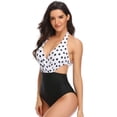 thumbnail image 2 of Miss Lavish London One Piece Swimsuits For Women Bathing Suits Cutout Swimwear Monokini Back Ties, 2 of 8