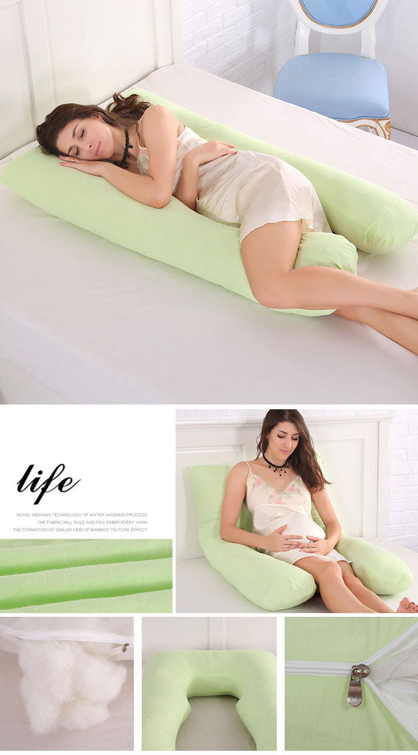 Topchances Green Body Pillow, 27.56" x 51.18"
