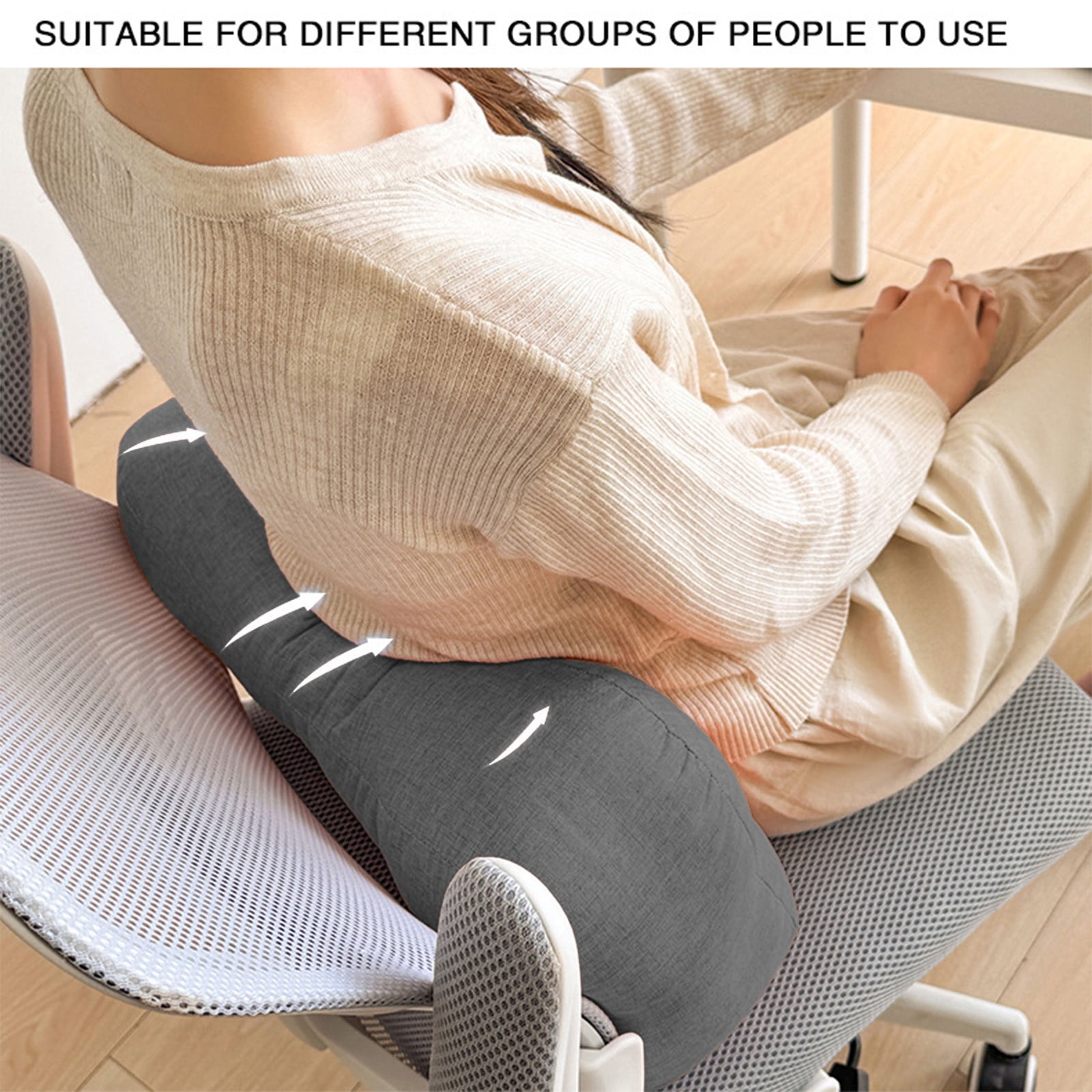 LHNFT Ergonomic Butterfly-Shaped Neck Pillow, Contoured Cervical Support Pillow for Neck Pain Relief, Soft Linen-Feel Pillow for All Sleeping Positions