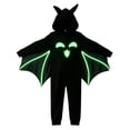 thumbnail image 2 of THHEIC Bat Jumpsuit with Detachable Hood for Boys Girls, Detachable Bat Hood and Bat Wing Detailing, Festive Dress Up Party Outfit, 2 of 6