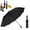 Black, variant on Large Automatic Sun & Rain Umbrella, 125cm Windproof Folding Umbrella, UPF 50+ UV Protection, One-Button Auto Open for Men, Women, Travel & Outdoor Use