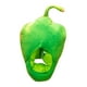 thumbnail image 3 of Gorro de peluche con forma de pimiento, ideal para adultos. Perfecto para fiestas, bailes de máscaras y graduaciones. Verde, 3 of 9