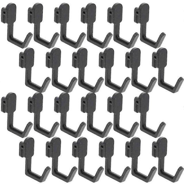 24Pcs Hooks J Shape Hook Peg Board Tool Organizer Accessories, Black