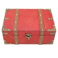 thumbnail image 4 of Cofre del tesoro Jadeshay caja de almacenamiento de joyas rectangular de Madera vintage, 4 of 14