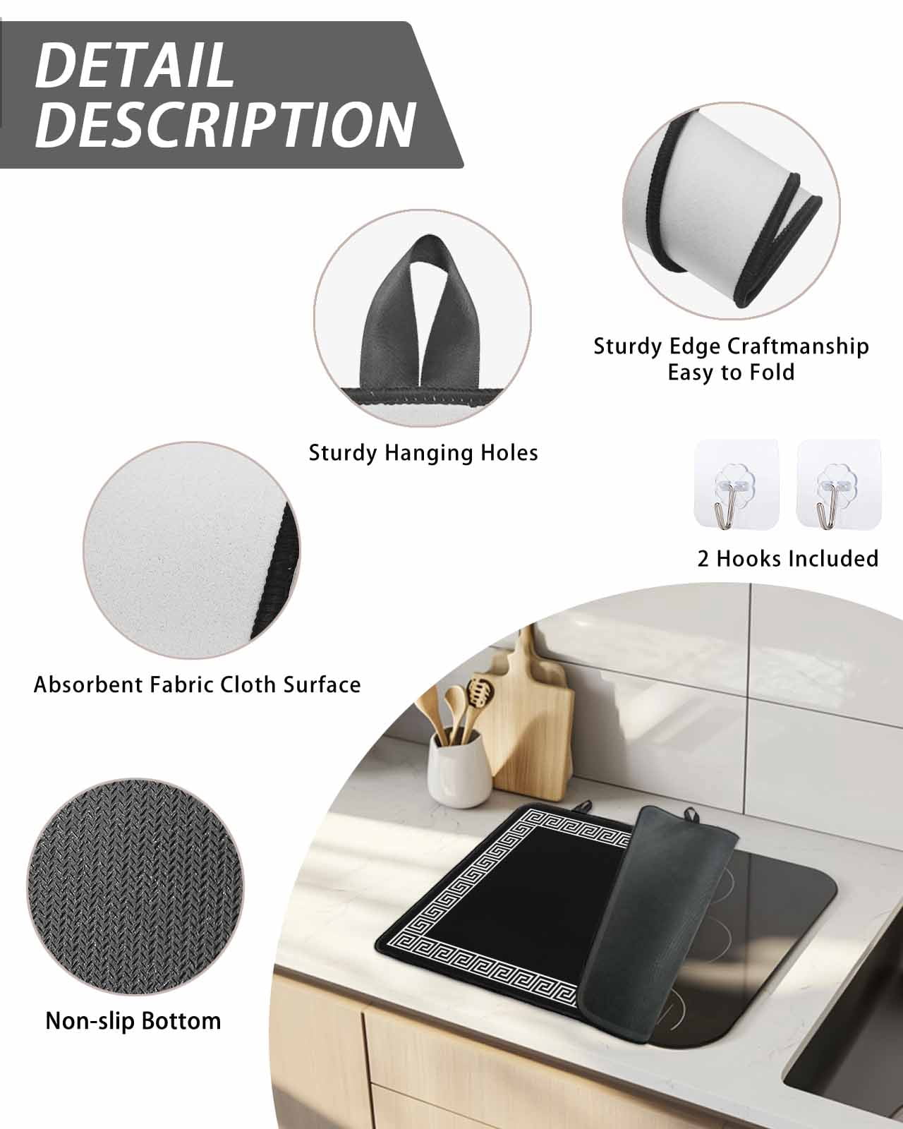 Stove Top Covers for Electric Stove, Black Glass Stovetop Cover Protector, Modern Geometric Abstract Art Aesthetics Induction Cooktop Protector Oven Mat for Kitchen Countertop 24"x21"
