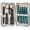 Dark Green, variant on MORGLES 9Pcs Tweezers & Nail Clipper Set - Stainless Steel Kit with Scissors, File & Leather Case, for Facial Hair, Ingrown Hair, Manicure - Gift for Women Men