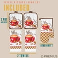 thumbnail image 5 of PREMIUS 5 Piece Printed Kitchen Linen Set, Coffee Time, 2 Cotton Towels, 2 Pot Holders, 1 Oven Mitt, 5 of 7