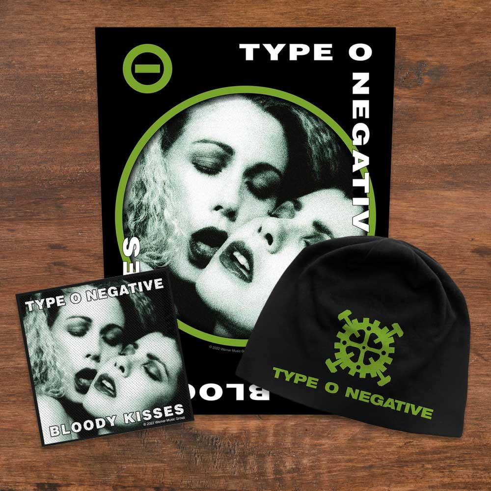 Type O Negative Officially Licensed Gift Set - 1 Jersey Beanie, 1 Standard Woven Patch, 1 Set of Five Guitar Picks