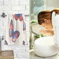 thumbnail image 7 of Yayeee 100% Cotton Hand Towels for Bathroom 16" x 28" Soft Absorbent Kitchen Towel, Blue Butterflies, 7 of 7
