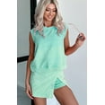 thumbnail image 7 of Mint Green 2-Piece Mineral Wash Cotton Tank Top and High Waist Split Skirt Set | [ZhiHiMeRi] | (US 16-18)XL, 7 of 7
