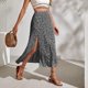 thumbnail image 4 of Gibobby faldas largas para mujer Falda maxi estampada estilo bohemio Falda larga fluida para mujer(Negro, M), 4 of 5