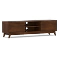 thumbnail image 3 of Simpli Home Lennon 72 inch Wide Solid Wood Low TV Stand in Walnut For TVs up to 80 inches, 3 of 10
