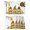 White, variant on Yellow Bees Gnomes Placemats Set of 4, Spring Floral Branches Pastoral Placemats for Dining Table, Place Mats for Kitchen Tabletop, Waterproof Wipeable Dining Table Mats Set